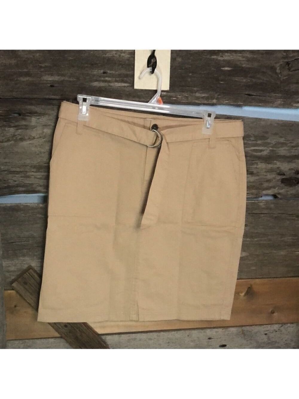 POINT Zero Size 13 Tan Skirt With Belt